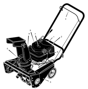 Decals Diagram and Parts List for 621401X112NA 2005 Briggs and Stratton Snow Blower